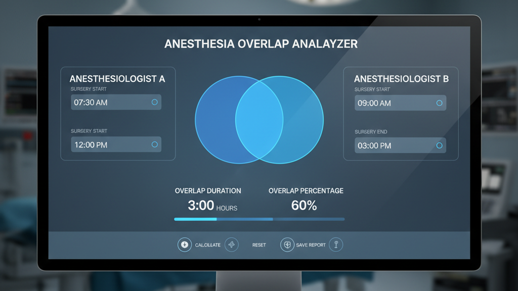 麻醉医师手术时间重合率计算工具-智麻云